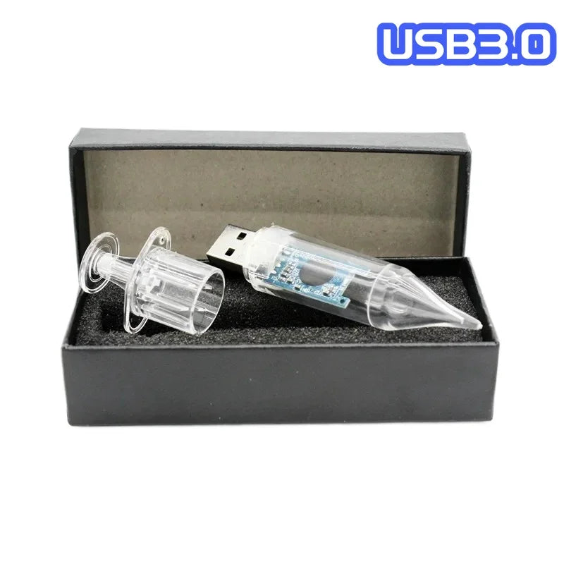 usb 3.0 creative syringe shape flash drive – novelty medical style memory stick 4gb–64gb, high-speed storage lösung for students & professionals