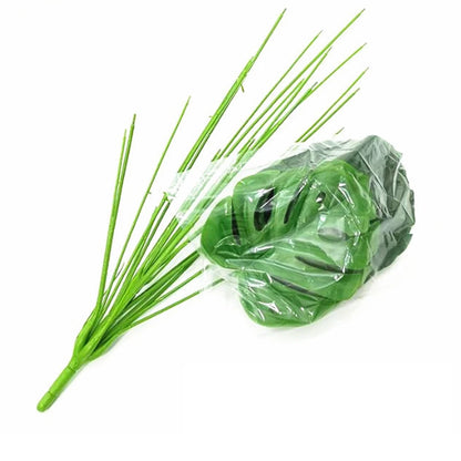 Artificial Large Leaf Tree for Home, Wedding, Office, Photography Props, Desktop Autumn Floral Decor, Plastic Material, 1 Piece, Ideal for Bridal Showers, Outdoor Exhibitions