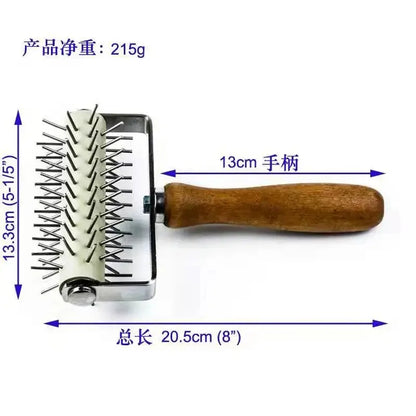 B09H1WSHLJ Kitchen Stainless Steel Lattice Cutter Roller Pastry Bread Pizza Wheel Pie Dough  DIY Bakeware Cooking Tools