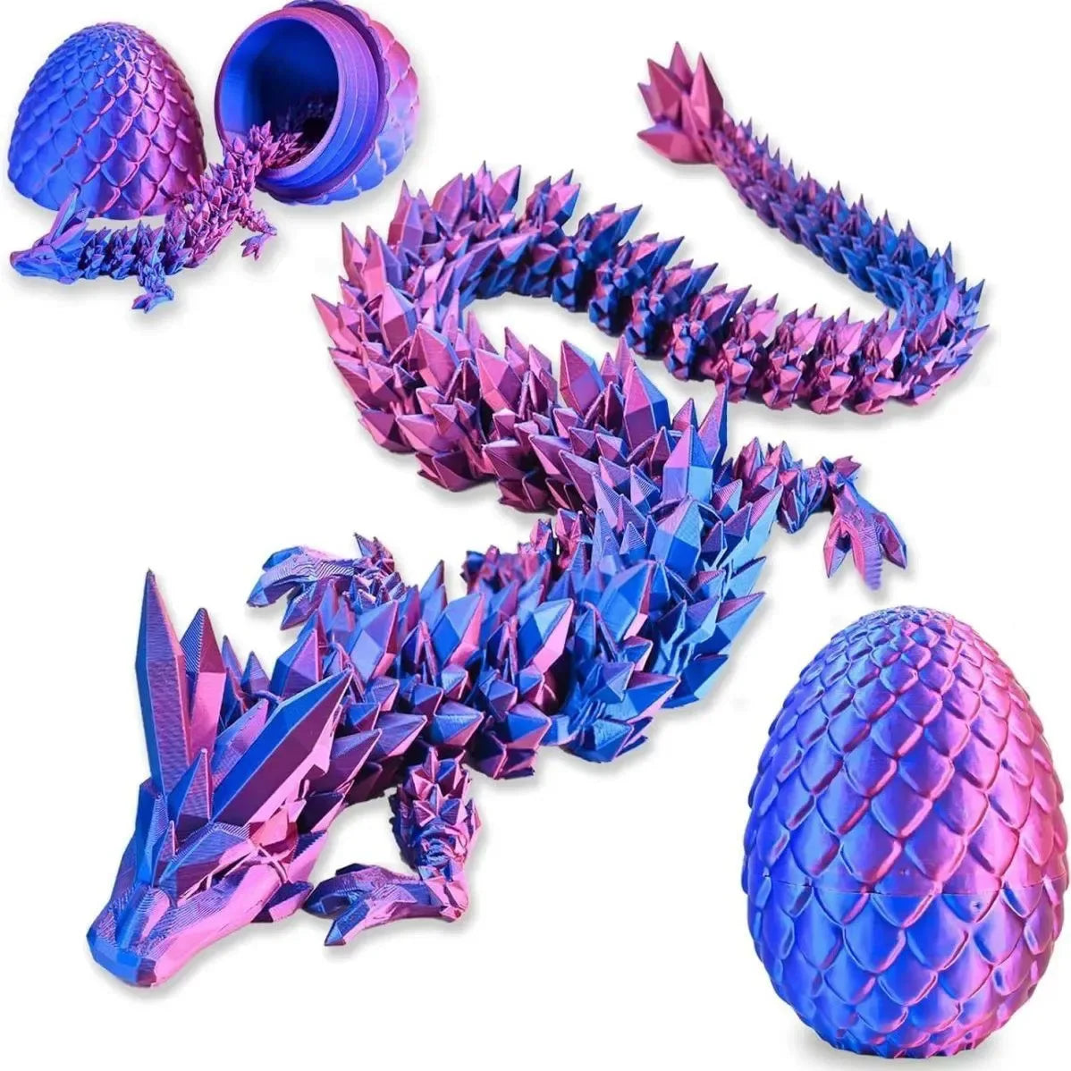 1pcs 3d printed dragon egg full joint model movable jewelry toy game