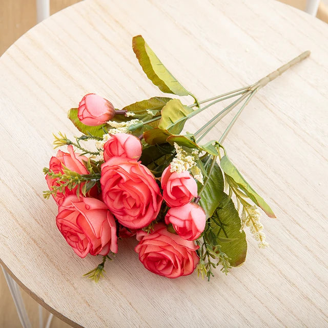 silk peony rose artificial flower bouquet for wedding, home decor, bridal props, indoor events, gift arrangement, photography backdrop, versatile floral accent