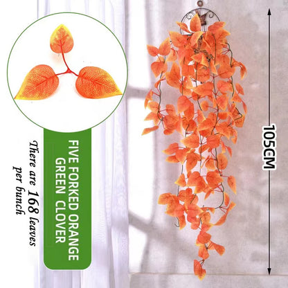 Artificial Ivy Garland Rattan Vine - Home, Bridal Shower, Outdoor Decor - 2.1M/2.3M Length, Hanging Fake Foliage, Greenery Creeper, Leaf Wreath for Exhibition Use