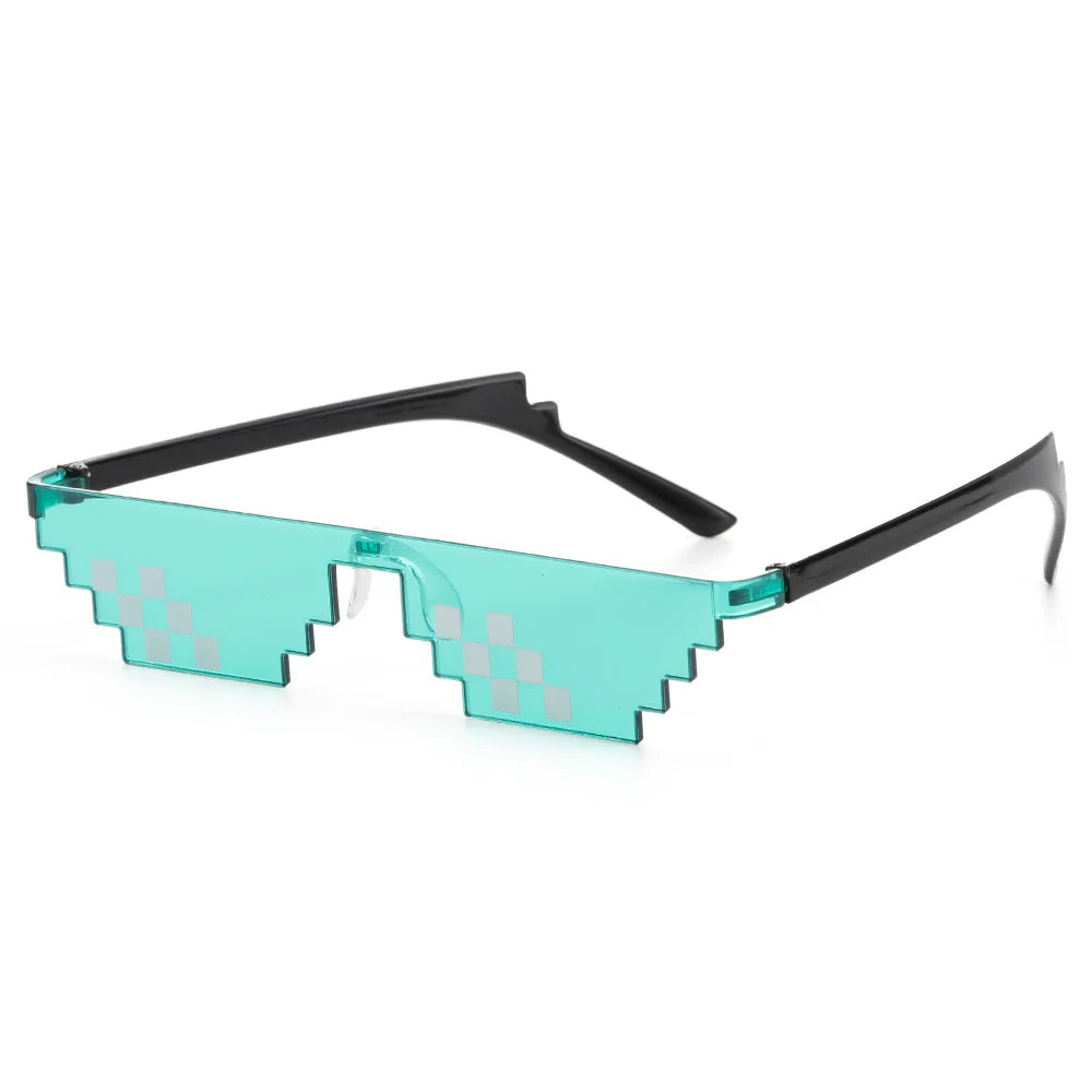 new design funny mosaic sunglasses thug life sun glasses pixel black retro gamer robot eyewear for birthday parties and cosplay favors