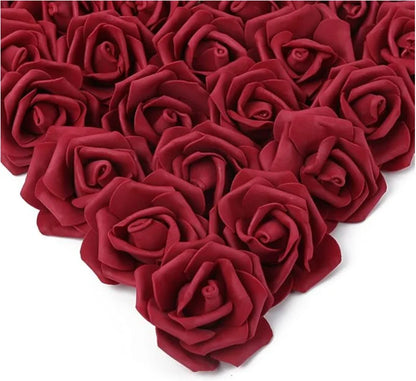 Artificial Foam Rose Flowers 10/20/50 Pack for Home Decoration, Wedding Centrepieces, Party Bouquets, Events, Indoor Decor, Realistic Floral Heads for Crafts