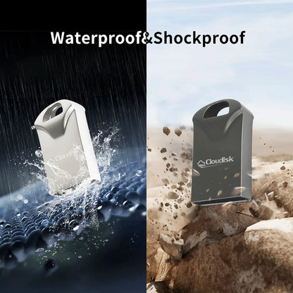 Waterproof Metal USB Flash Drive 1GB-64GB, Mini Pendrive USB2.0 for PC Laptop Storage, CE/FCC/RoHS Certified, Various Capacities