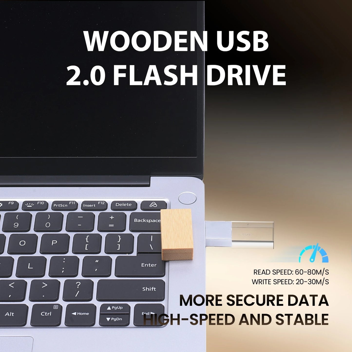 wooden usb flash drive memory stick 64gb, 32gb, 16gb, 8gb - high speed pendrive for laptops, cars, tvs - perfect for wedding, business, and creative gifts