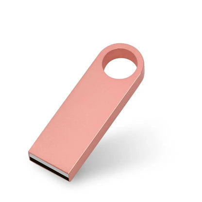 Waterproof Metal USB Flash Drive Memory Stick 64GB 32GB 16GB 8GB 4GB, Portable USB 2.0 Pen Drive, High-Speed Data Transfer, Stylish Silver Design for PC and Laptop