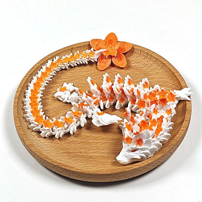 3D Printed Crystal Dragon Fidget Toy Cherry Blossom Decor Birthday Gift