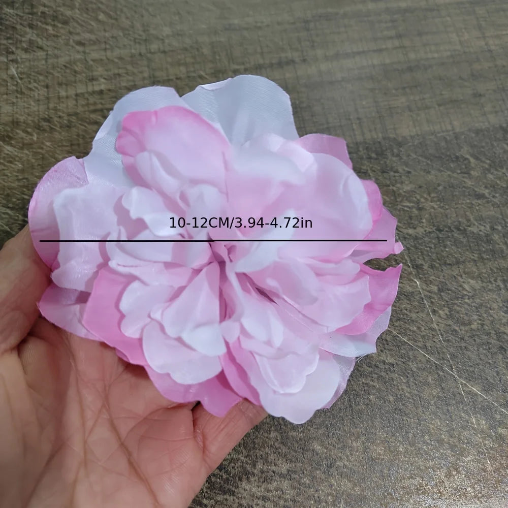 silk artificial dahlia flower heads 100pcs 10cm for home décor, wedding, bridal shower, outdoor event decoration, diy wreaths, gift box fillers, silk rose style