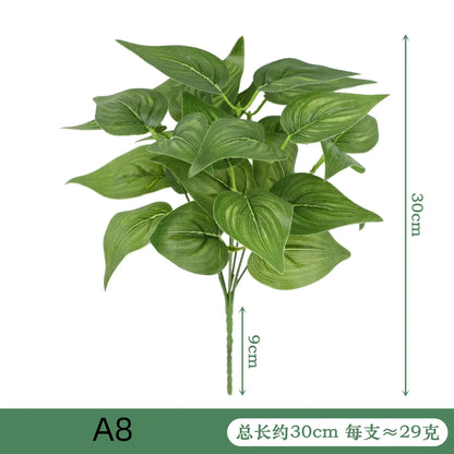 Artificial Eucalyptus Leaf Branch, Plastic Decorative Plant for Bridal Shower, Desktop or Outdoor Use, Cloth Texture, Perfect for Exhibitions and Home Decor