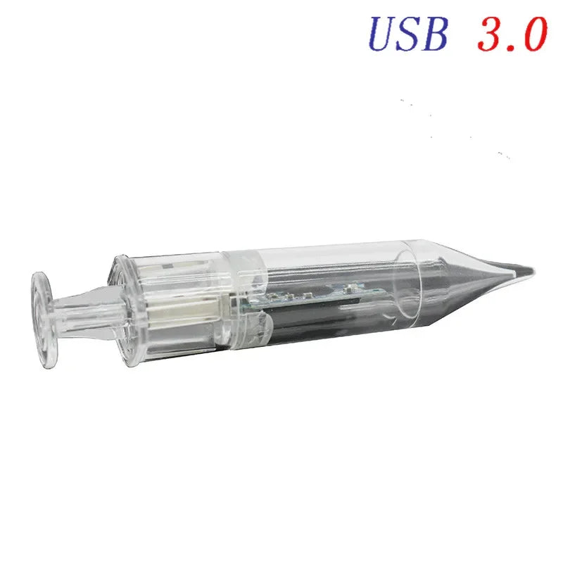 usb 3.0 creative syringe shape flash drive – novelty medical style memory stick 4gb–64gb, high-speed storage lösung for students & professionals