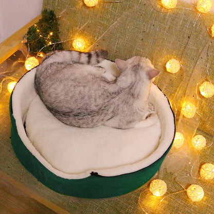 B08M9W9VL8 9.7 Cat Tent Cave Bed Christmas Tree Cat House Bed Comfortable Triangle Cat Bed Pet Tent House Christmas Tree Cat House Bed