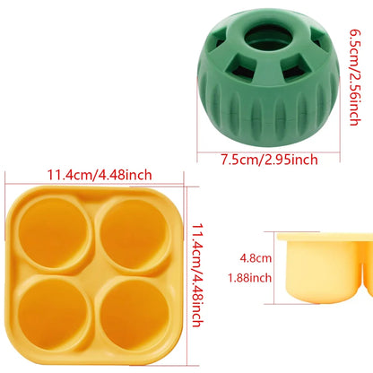 Durable Pet Chew Toy Set - Fillable Rubber Treat Holders - Dog Teething Toys for Anxiety Relief - Cooling Summer Play for Puppies and Adult Dogs