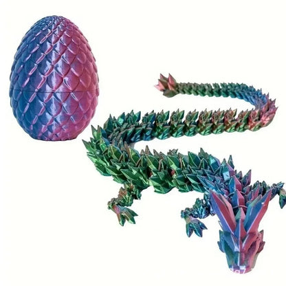 1set 3D Printed Dragon Egg With Dragon Figurine Funny Gift Room Decor