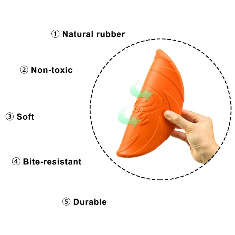 bite-resistant dog flying disc toy, durable, interactive plastic fetch toy for puppies & active dogs, outdoor pet play, aerodynamic design, fun exercise & training activities