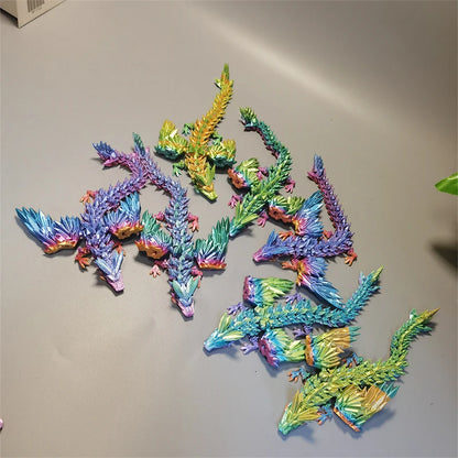 1 PC 3D Printed Dragon Crystal Flying Dragon Wing Movable Ornament 20cm/45cm