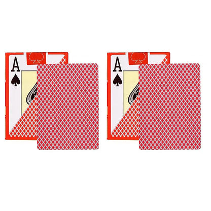 2 Sets/Lot Classic Poker Cards Big Typeface Plastic Waterproof Game Cards - Durable, Easy to Read, Perfect for Family Game Nights and Parties, Ideal for All Skill Levels