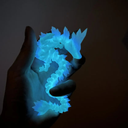 3D Printed Antistress Dragon Fidget Toy Rotatable Articulated 30cm Colors