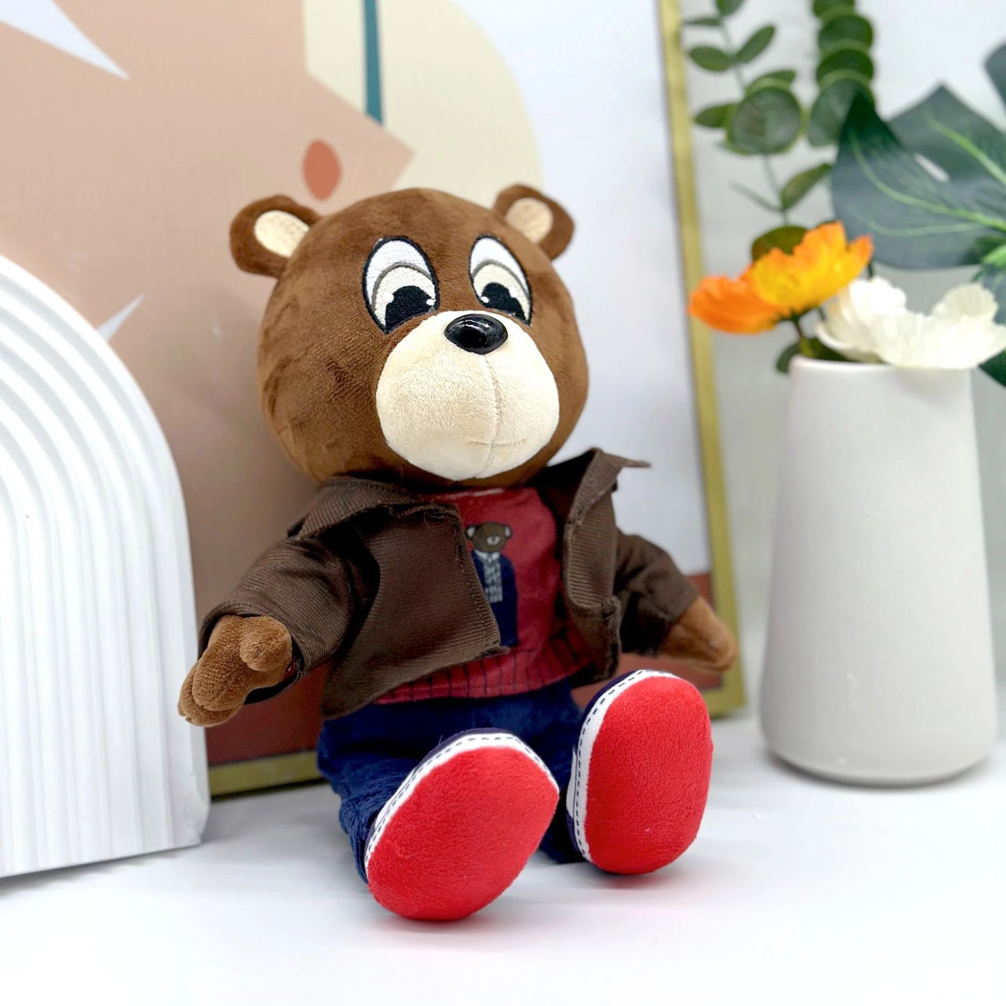 b0cxhrlmmg kanye teddy bear plush toy cartoon bear dolls stuffed soft toy christmas birthday gift for children 26cm-30cm