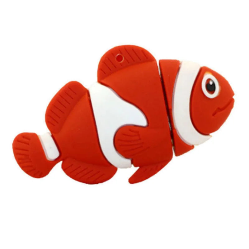 usb flash drive cartoon dolphin 4gb 8gb 16gb silicone fish memory stick usb 2.0 pen drive for car music, office, gifts - high speed storage device