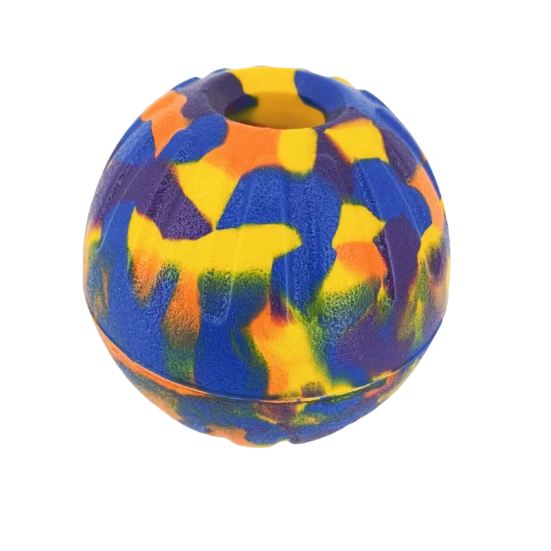 floating dog chew toy, durable eva 7cm/9cm ball for training & fetch, multi-coloured waterproof, ideal for beach & park play, perfect for small to large dogs