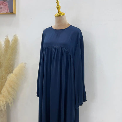 Modest Loose Muslim Dress Abaya Eid Ramadan Elegant With Pocket for Women, Comfortable Fit, Stylish Design, Perfect for Prayer and Daily Wear, Various Colors Available