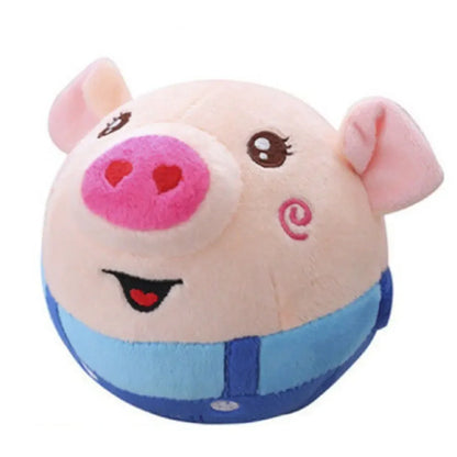 B0D62RPSDS 8.93 Electronic Pet Dog Toy Ball Pet Bouncing Jump Ball Music Vibration Bite Puppy Ball Interactive Dog Chewing Moving Plush Doll Toy
