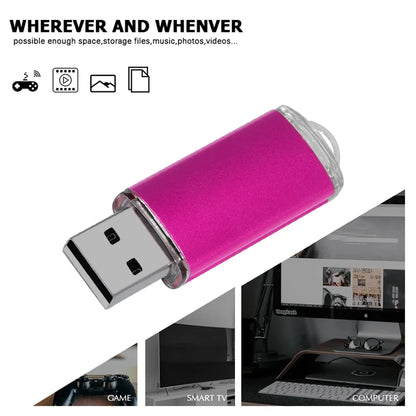 Metal USB Flash Drive 64GB 32GB 16GB 8GB 4GB USB 2.0, High Speed Memory Stick for Windows, Photography, and Business Use