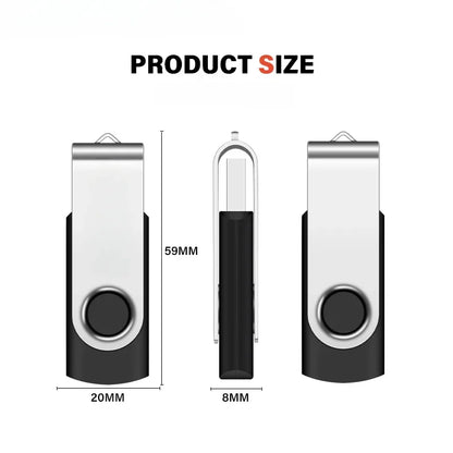 USB Flash Drive 128GB/64GB/32GB/16GB/8GB/4GB Memory Stick - High Speed, Colourful, Portable Storage for Laptop, PC, TV - Creative Business Gift Keychain