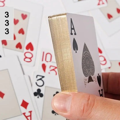 24K Gold Silver PVC Full Plastic Playing Cards Waterproof Durable Poker Set for Game Nights, Parties, and Magic Tricks - Premium Quality, Lightweight and Easy to Shuffle