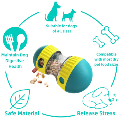 Interactive Treat Dispensing Pet Toy Ball for Dogs and Cats, Slow Feeder, Durable Design, Turquoise and Red, Enhances Mental Stimulation, Ideal for Training, Suitable for All Pets