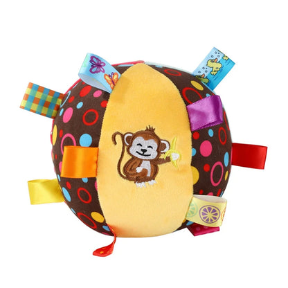 Interactive Chew-Resistant Dog Ball Toy, Velvet Plush with Bell & Handle, Durable Pet Toy for Training, Tug-of-War, Fetch, Stress Relief, Ideal for All Breeds & Sizes