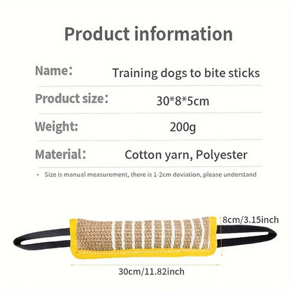 Natural Jute Dog Chew Toy | Bite-Resistant Sturdy Stick for Puppies & Adult Dogs | Safe Non-Toxic Material | Ideal for Teething, Dental Health, Fetch & Play