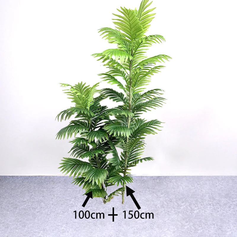 150cm tall artificial palm tree with real touch leaves, indoor outdoor decorative fake plant for home, office, garden, shop, party, exhibition, jungle theme decor