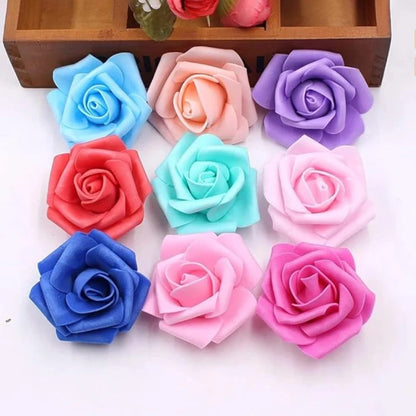 Artificial Foam Rose Flowers 10/20/50 Pack for Home Decoration, Wedding Centrepieces, Party Bouquets, Events, Indoor Decor, Realistic Floral Heads for Crafts