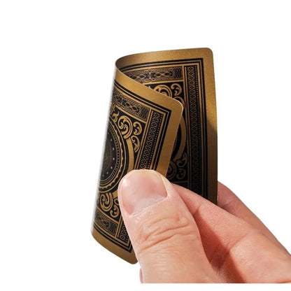 24K Gold Silver PVC Full Plastic Playing Cards Waterproof Durable Poker Set for Game Nights, Parties, and Magic Tricks - Premium Quality, Lightweight and Easy to Shuffle