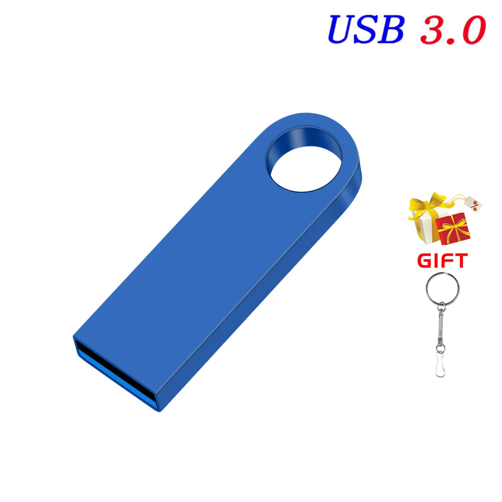 usb 3.0 high speed metal flash drive 128gb 64gb 32gb 16gb portable memory stick key chain for data storage and backup