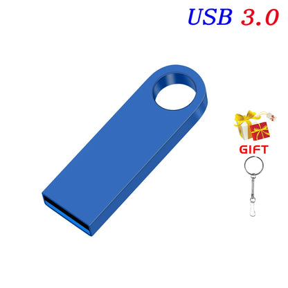 USB 3.0 High Speed Metal Flash Drive 128GB 64GB 32GB 16GB Portable Memory Stick Key Chain for Data Storage and Backup