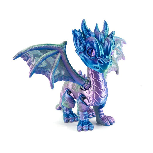 3D Printed Dragon Fidget Toy Articulated Demon Figurine Statue Gift