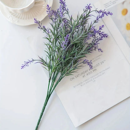 Artificial Grass Plant 14 Leaves for Home Decor, Wedding Arch, Outdoor Garden, Christmas Wreath, Bridal Shower, Desktop Decoration, Exhibition, Plastic, Greenery Accessory