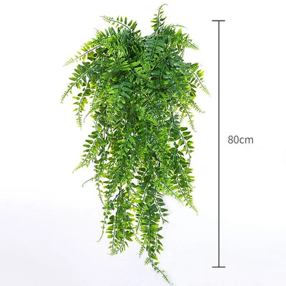 Artificial Hanging Vine Garland, 90cm Plastic Leaf Decoration for Weddings, Outdoor Parties, Exhibition, Bridal Showers, Garden or Home Decor, Fake Rattan Ivy
