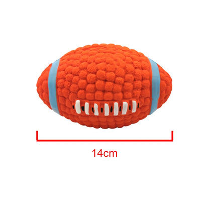 Soft Latex Pet Ball Toy for Dogs, Squeaky Rugby Tennis Volleyball Football Basketball, Teeth Cleaning, Training & Play for Small to Large Breeds