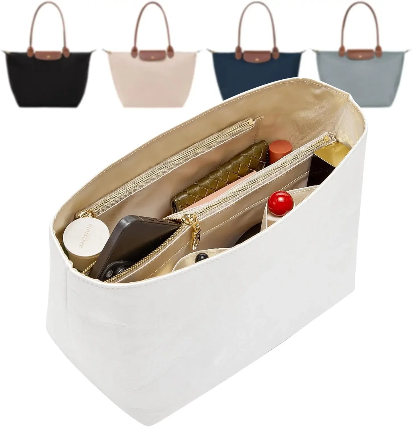 dupont felt insert bag fits for longchamp handbag liner bag felt cloth makeup bag support travel portable insert purse organizer tote insert for neat storage and shape