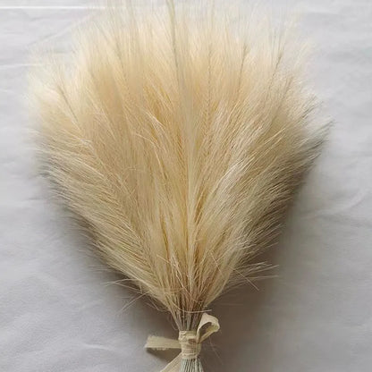 Artificial Pampas Grass Bouquet | 1/5/10/30 Stems | Boho Wedding Décor | Home Floral Arrangement | Indoor Plastic Faux Flowers | Party Table Decorations