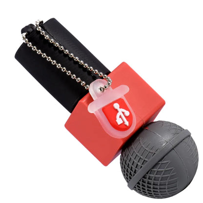 USB Flash Drive 64GB Microphone Design, Novelty Music Speaker Style Memory Stick, USB 2.0 Data Storage, Creative Fun Gift for Office, Students, and Music Lovers