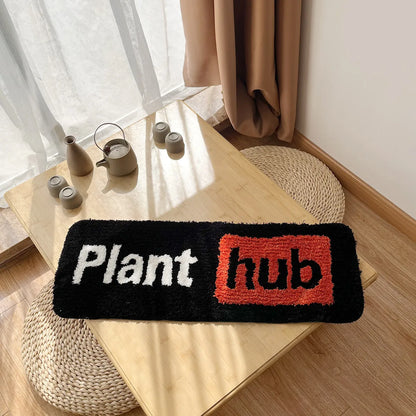 Long Tufting Letters Rug Adult Flocking Mat Anti Slip Nordic Bedroom Bedside Mat Kids Room Carpet Nursery Home Decor Soft Non-Slip Floor Pad