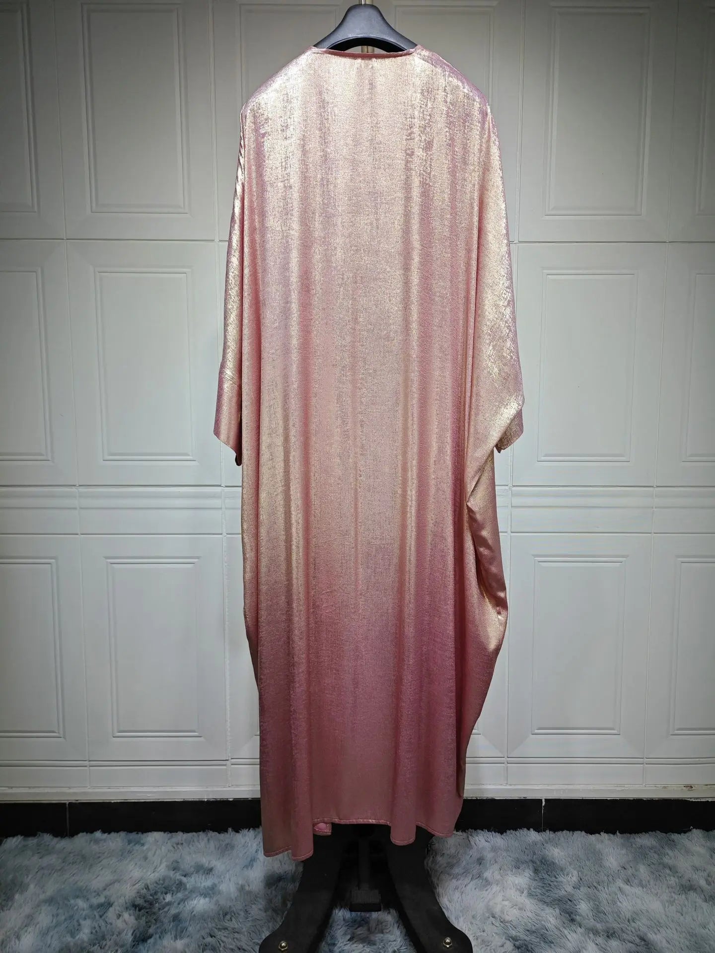 shiny satin batwing abaya caftan open abayas luxury kaftan robe for women - elegant lightweight kaftan with batwing sleeves for casual and formal occasions