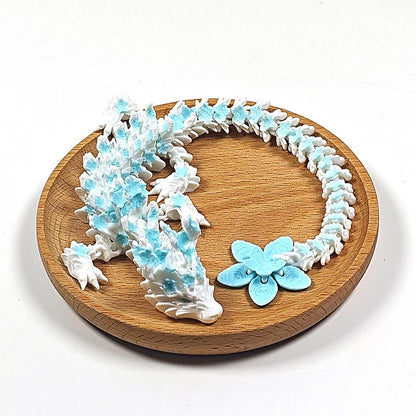 3D Printed Crystal Dragon Fidget Toy Cherry Blossom Decor Birthday Gift