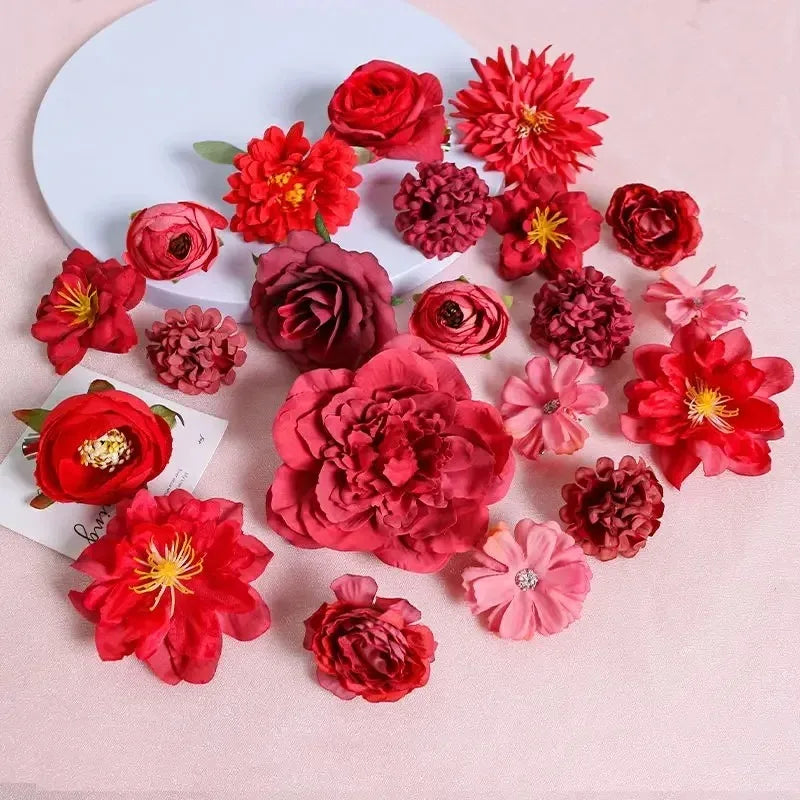 artificial silk rose flowers, 3/21 pcs, mixed colours, home and wedding decor, anniversary, baby shower, birthday, diy crafts, decorative bouquets, indoor use