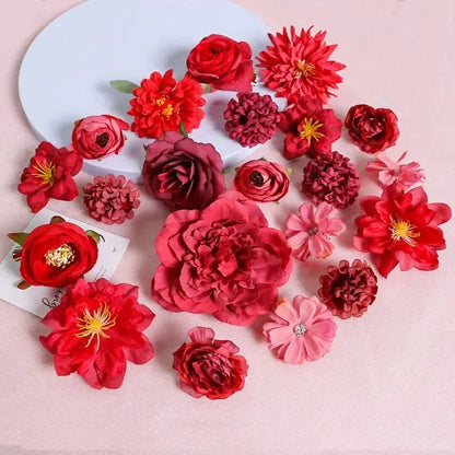 Artificial Silk Rose Flowers, 3/21 Pcs, Mixed Colours, Home and Wedding Decor, Anniversary, Baby Shower, Birthday, DIY Crafts, Decorative Bouquets, Indoor Use